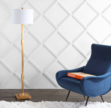 Windsor 61.5" Resin/Metal LED Floor Lamp - JONATHAN Y